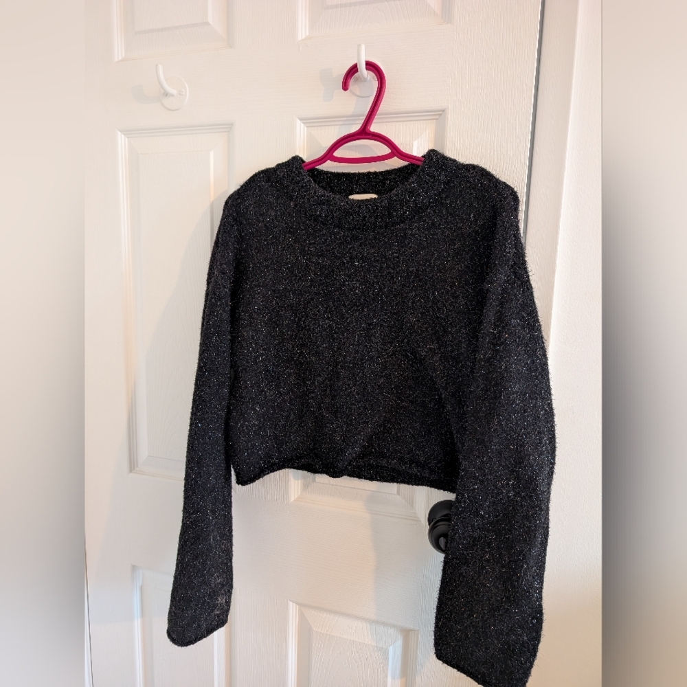 H&M Black Glittery Sweater
